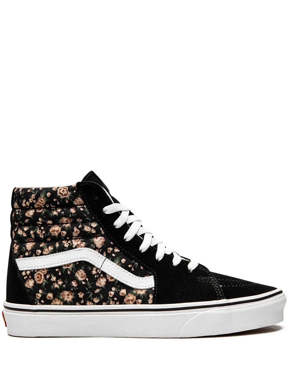 Vans Sk8-Hi Floral High-Top Sneaker in Black and White